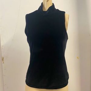 Black Velvet Sleeveless Top